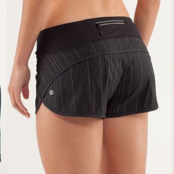 Lululemon Run Speed Short Reflective-Black Sz 6 - Picture 2 of 10